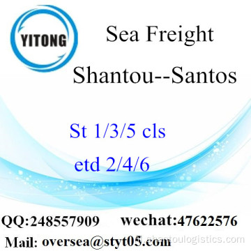 Shantou Port LCL Consolidatie Naar Santos